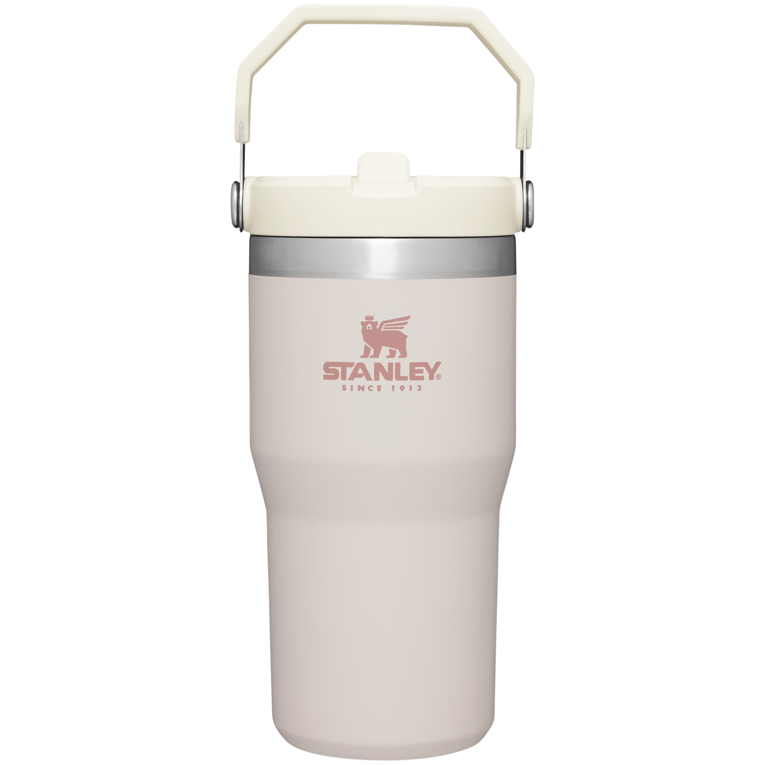 Stanley The IceFlow FlipStraw Tumbler Water Bottle 20 OZ In Rose Quartz