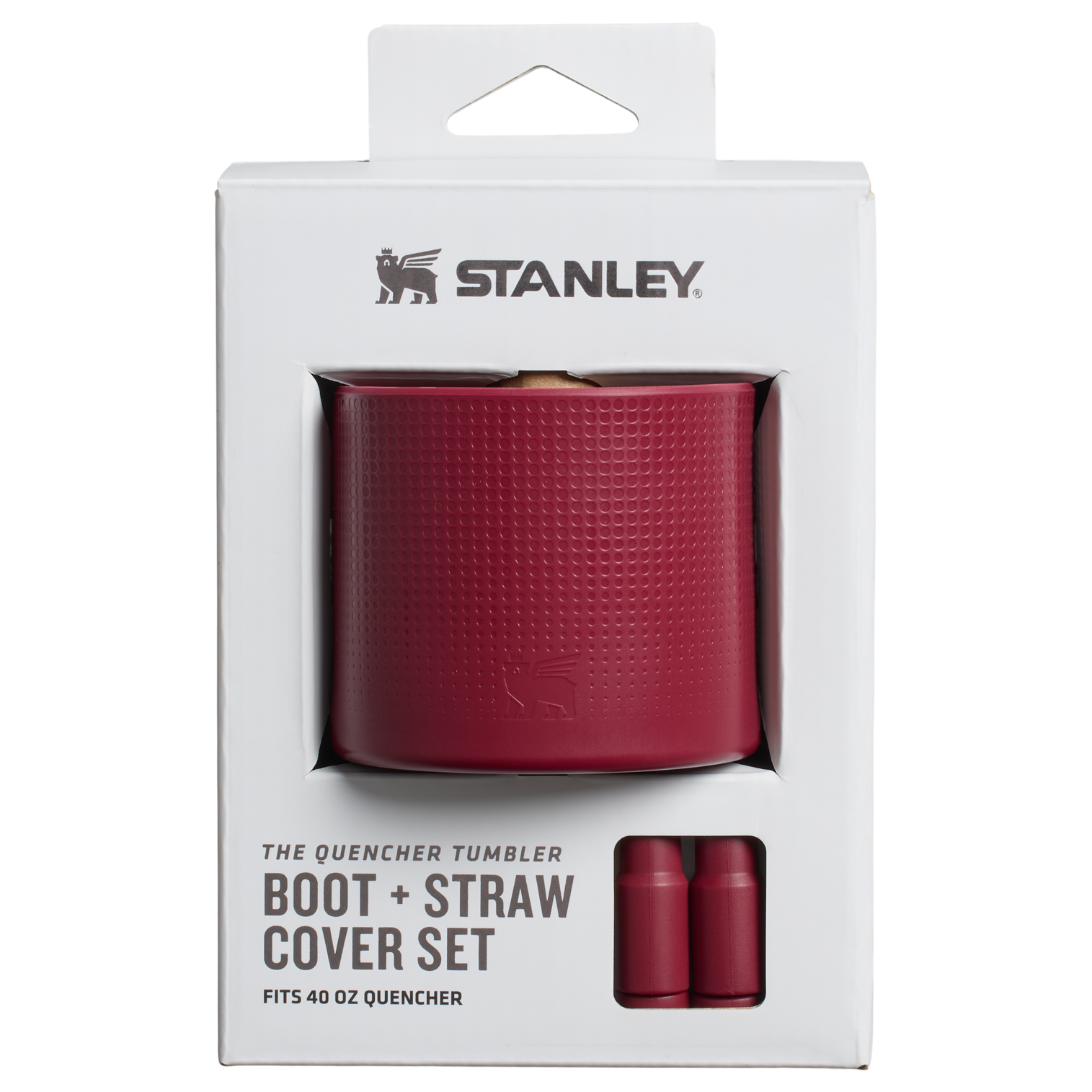 Stanley Quencher Tumbler Boot & Straw Cover In Cranberry Red