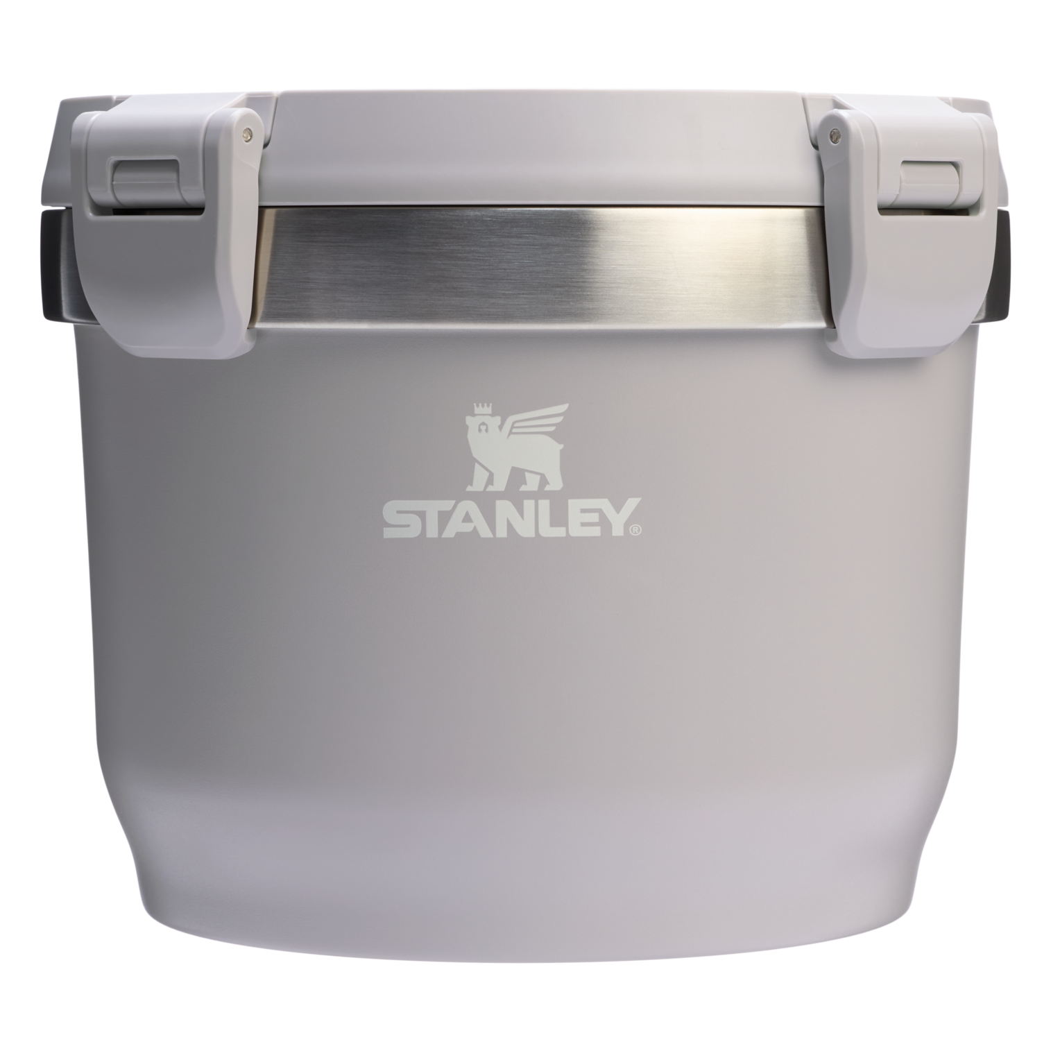 Stanley Fresh-To-Table 3 qt Leakproof Crock in Ash Grey with sealed lid and side latches