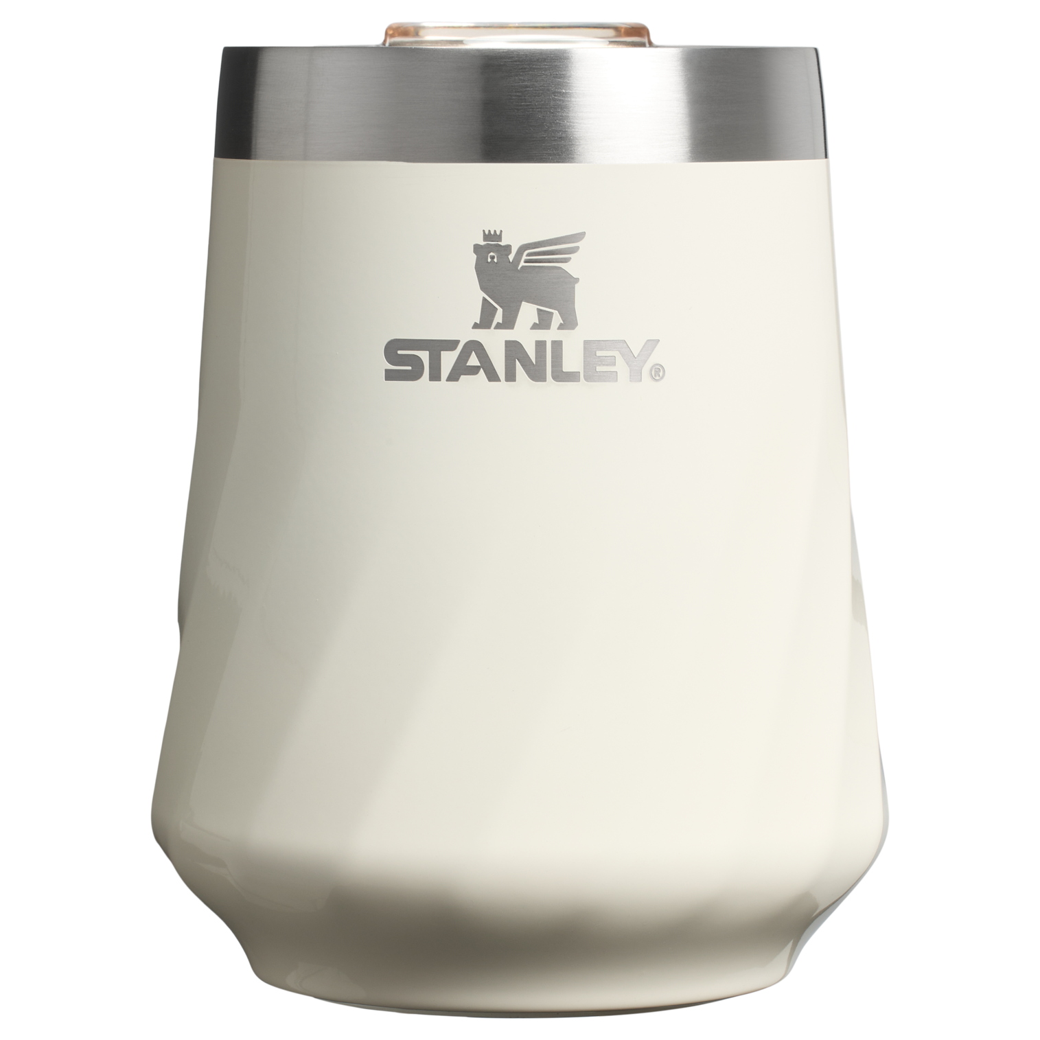 Stanley 11 oz Swirl Wine Stainless Steel Tumbler In Cream White Gloss