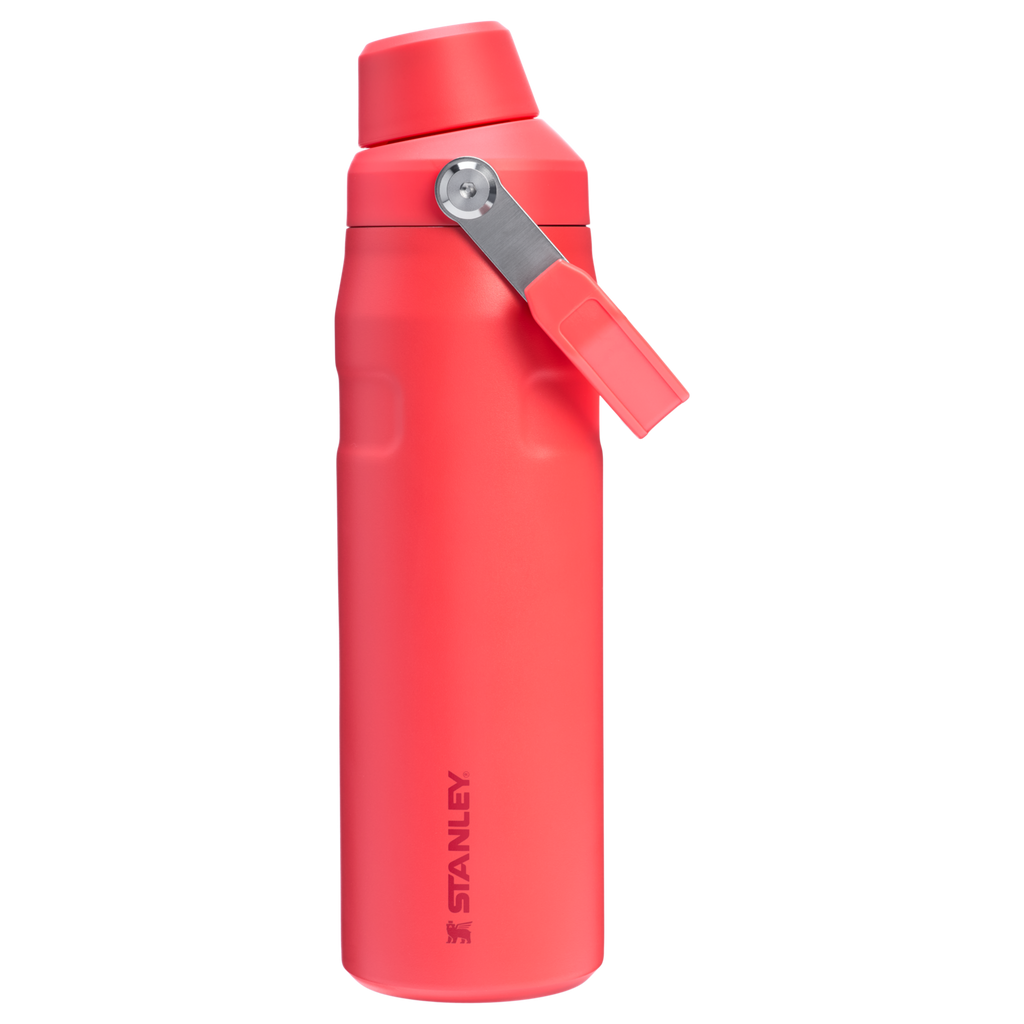 Stanley 24 OZ IceFlow Aerolight Stainless SteelWater Bottle In Hot Coral Red