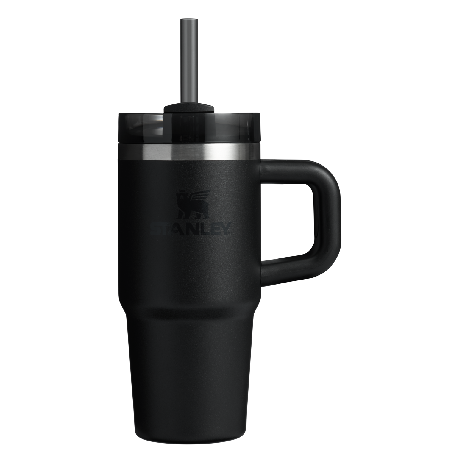 The Quencher H2.O 20 oz FlowState Tumbler with handle and straw in Black