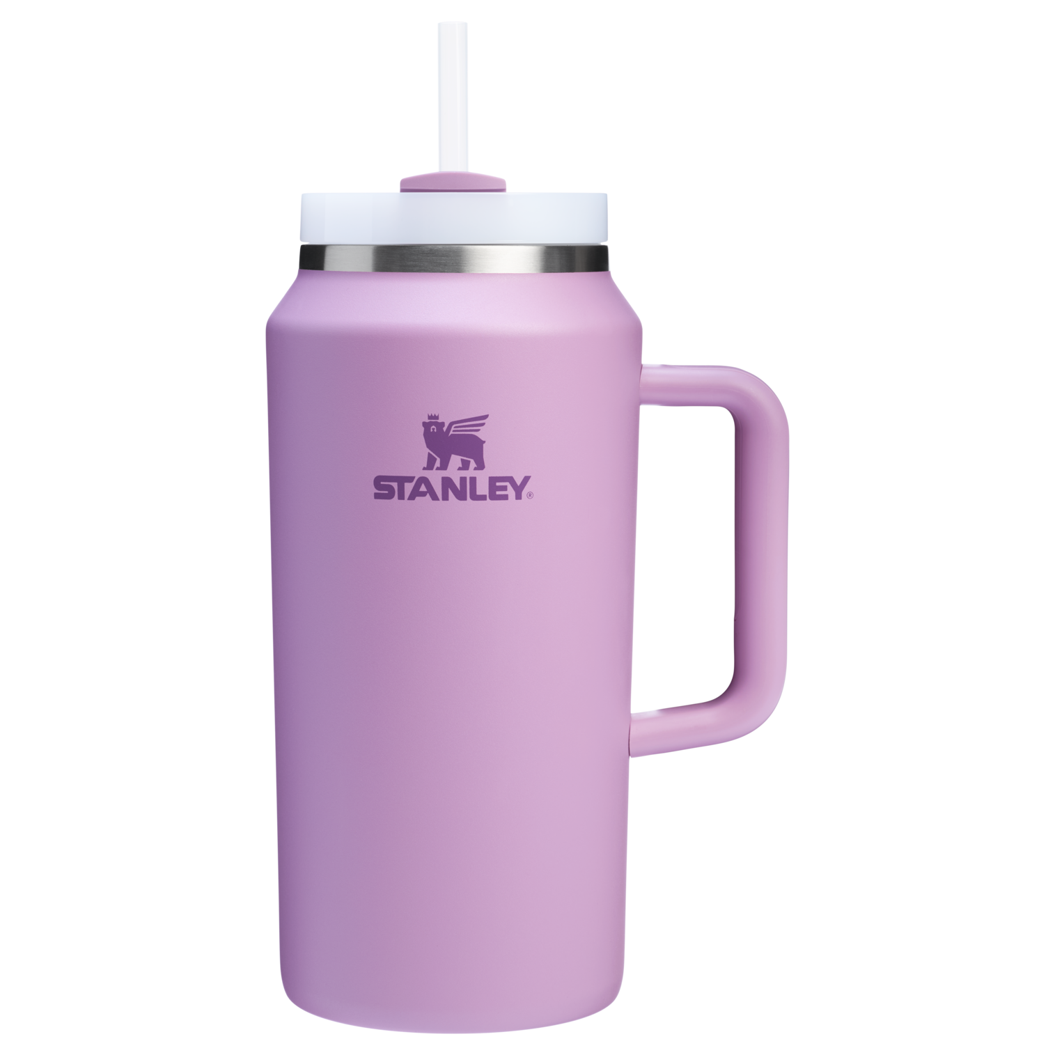 Stanley 64 OZ Stainless Steel Tumbler With Straw In Lilac Purple