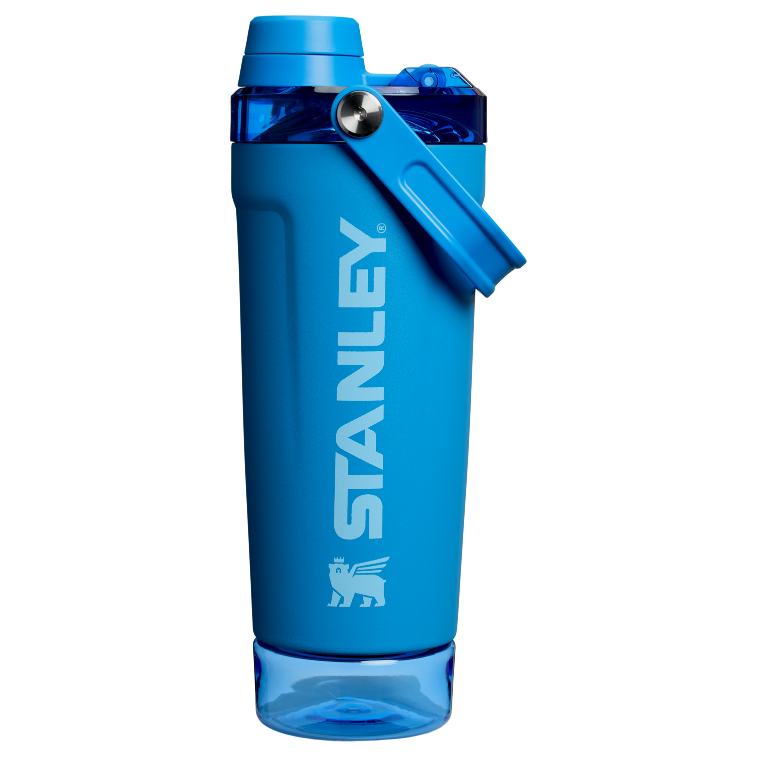 Stanley 20 Oz Activate Shaker In Azure Blue with top carry handle