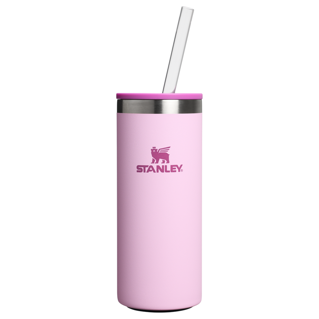 Stanley 10 OZ Everyday Slim Can Cooler Stainless Steel Cup In Cherry Blossom Pink