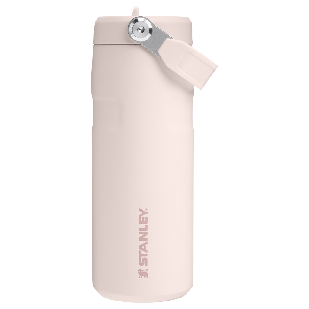 Stanley 16 OZ IceFlow Aerolight Water Bottle WIth Flip Straw Lid In Rose Quartz Pink